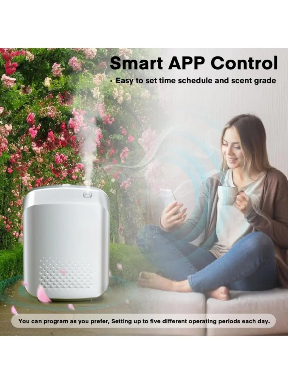 Waterless Aroma Diffuser with Smart Cold Air Tech, 400ML, 1500 Sq Ft Coverage